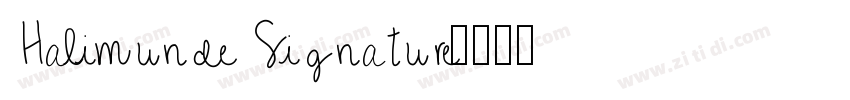 Halimunde Signature字体转换